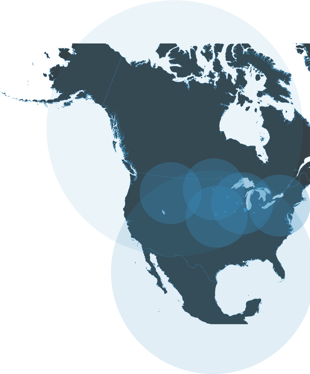 Sunberg America coverage map